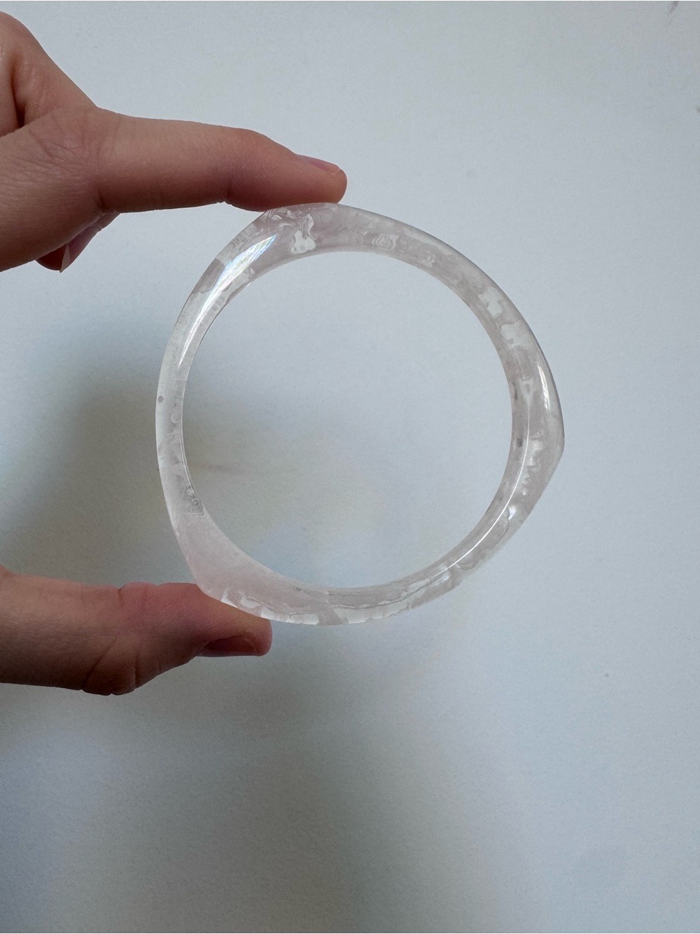 NWOT Francesca's Clear Resin Bangle
